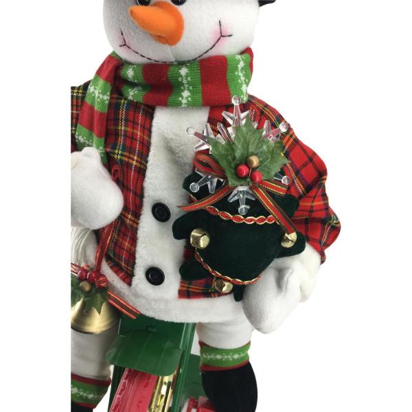36 in. Christmas Dancing Mr. Snowman with Wrapped Gift Box and Music