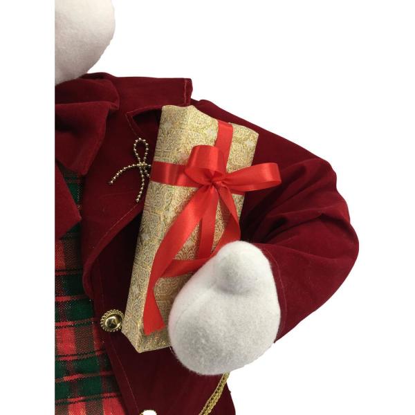 36 in. Christmas Bike-Riding Snowman with Beads and Music