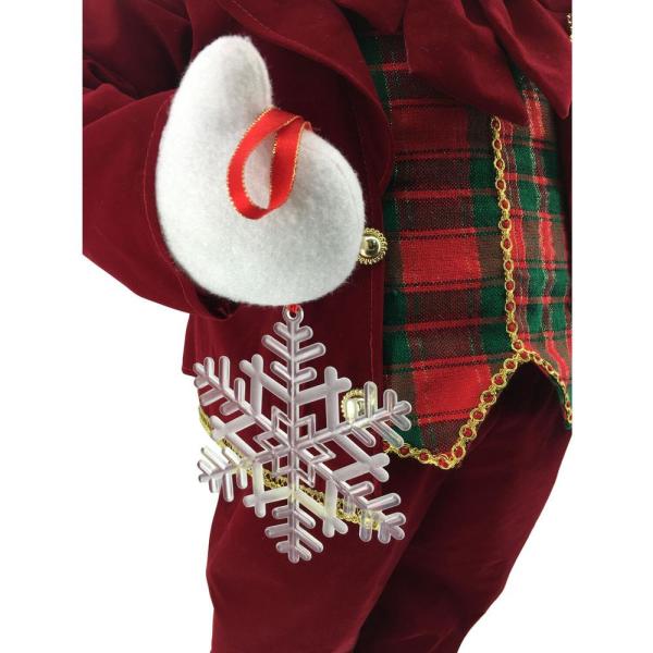 36 in. Christmas Bike-Riding Snowman with Beads and Music