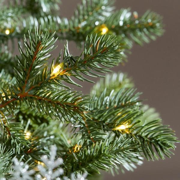 7.5 ft Elegant Grand Fir LED Pre-Lit Artificial Christmas Tree with 2000 Warm White Micro Dot Lights