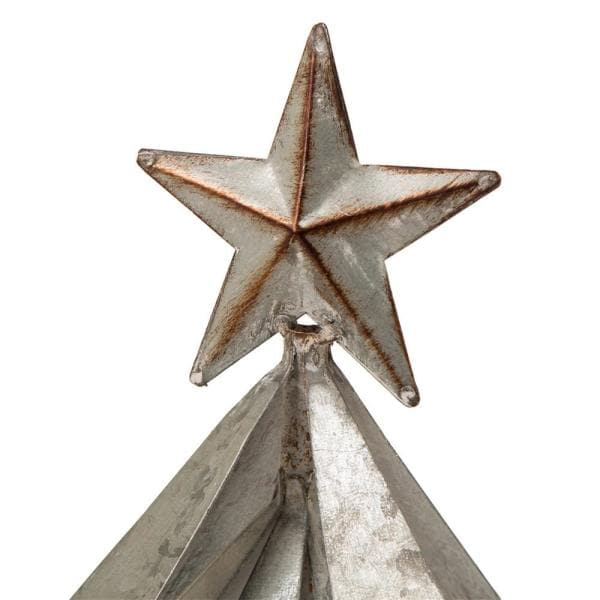 18 in. H Galvanized Metal Christmas Table Tree Decor