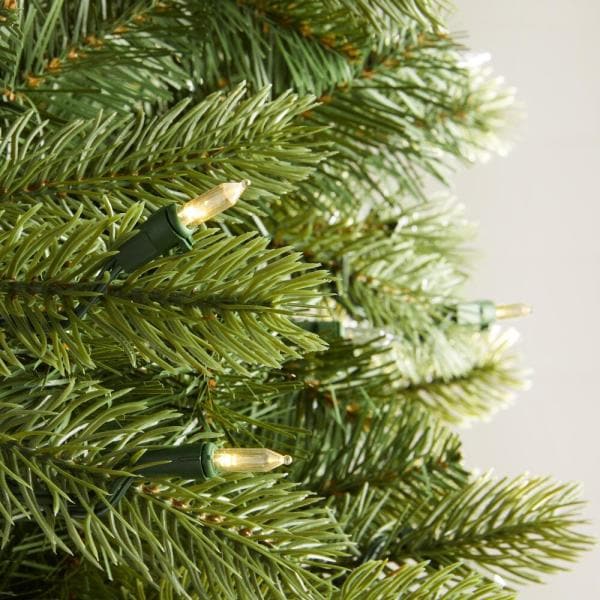 7.5 ft Manchester White Spruce LED Pre-Lit Artificial Christmas Tree with 500 SureBright Color Changing Mini Lights