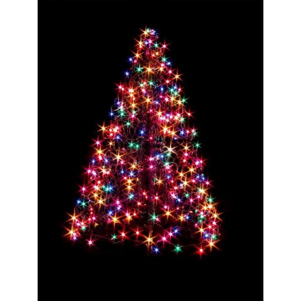 4 ft. Indoor/Outdoor Pre-Lit LED Artificial Christmas Tree with Green Frame and 240 Clear Lights
