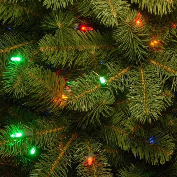 7.5 ft. Downswept Douglas Pencil Slim Fir Artificial Christmas Tree with Dual Color LED Lights