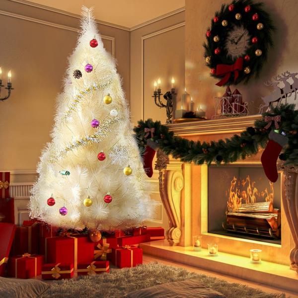 5.9 ft. Champagne Artificial Christmas Tree with Golden Paillette