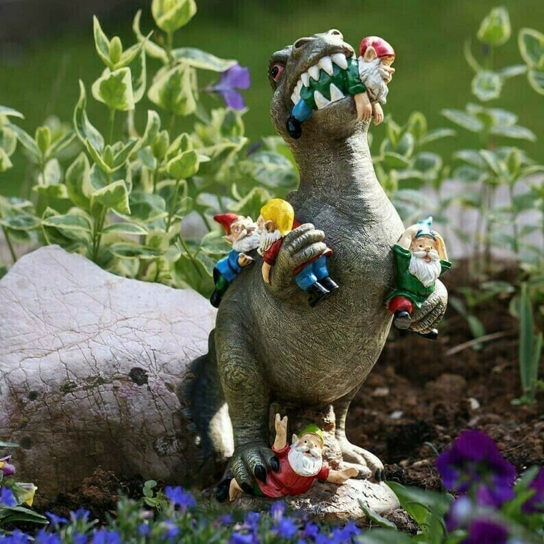 LAST DAY70%OFF -  - Dinosaur Eating Gnomes Decor.