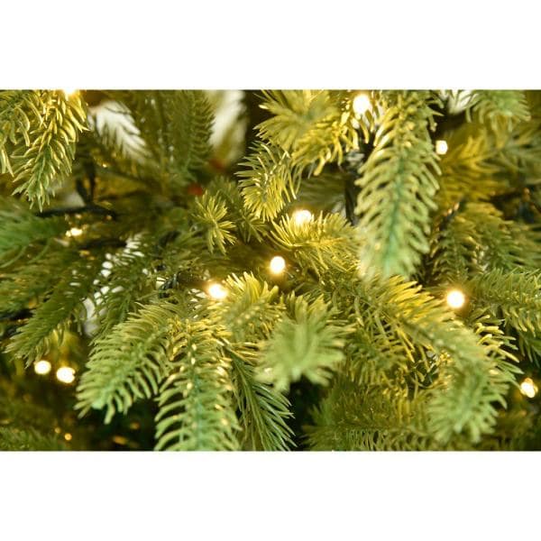 6 ft. Pre-Lit Hinged Artificial Christmas Tree with 400 UL LED Lights and Foldable Stand, 800 Tips