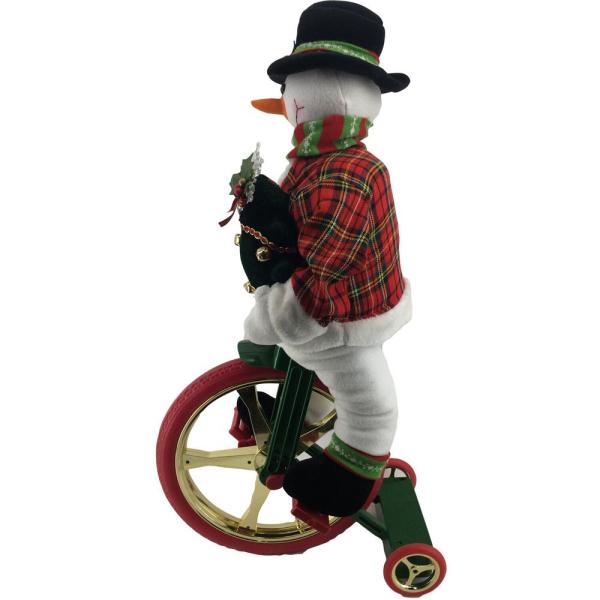 36 in. Christmas Dancing Mr. Snowman with Wrapped Gift Box and Music