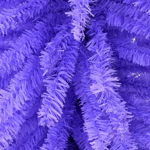 7.5 ft. H Lavender Slim Matte Artificial Christmas Tree with White Stand