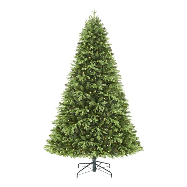 7.5 ft. Swiss Mountain Black Spruce Twinkly Rainbow Artificial Christmas Tree with 750 RGB LED Technology Lights