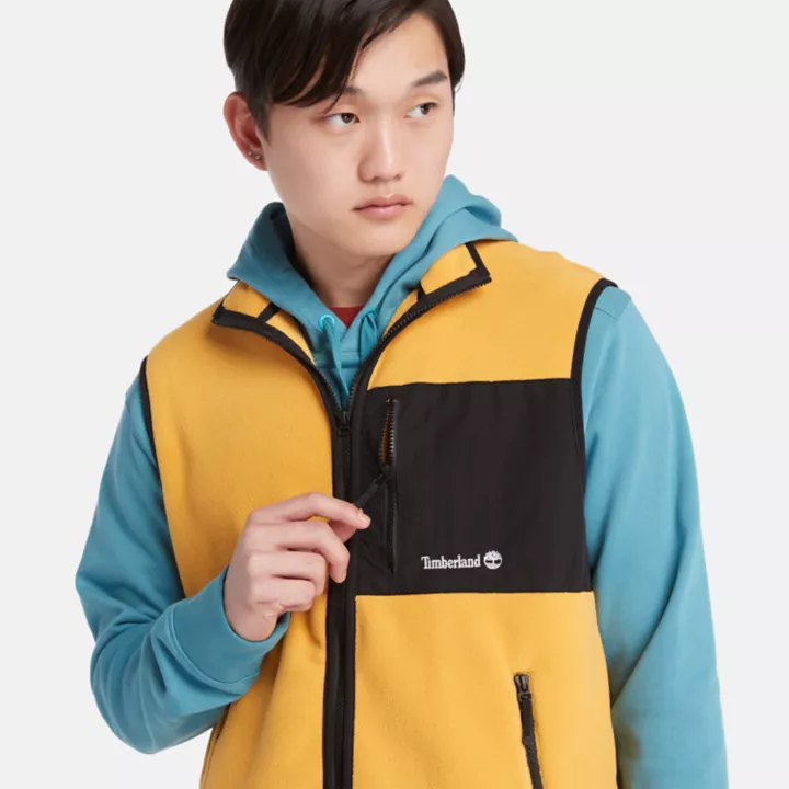 Outdoor Archive Polartec 200 Series Fleece Vest for Men in Yellow