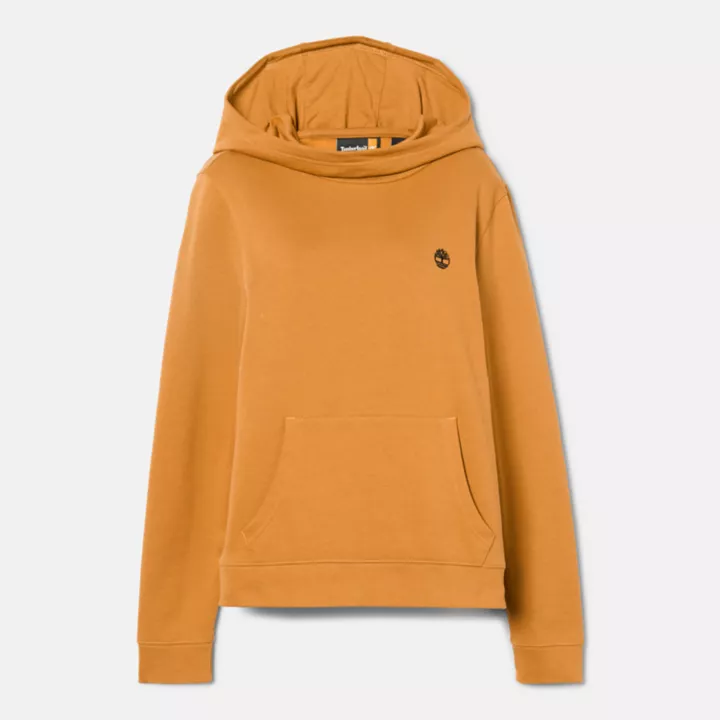 Embroidered Tree Hoodie for Women in Dark Yellow