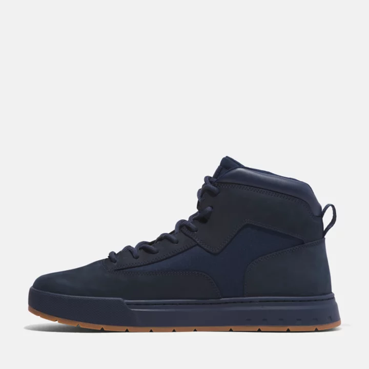 L Street Fabric and Leather Chukka for Men in Navy