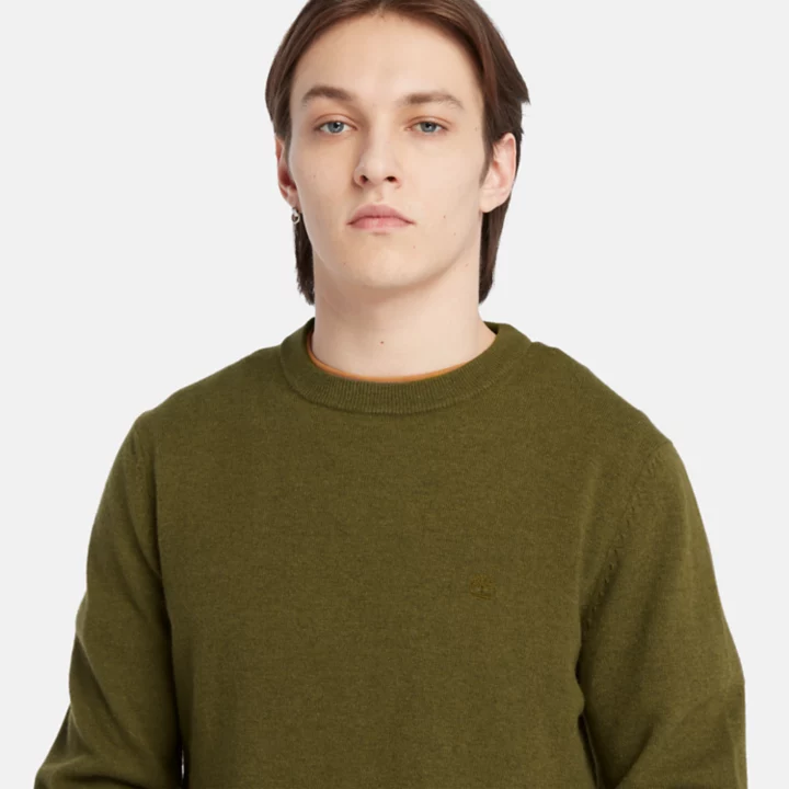 Cohas Brook Crewneck Jumper for Men in Dark Green