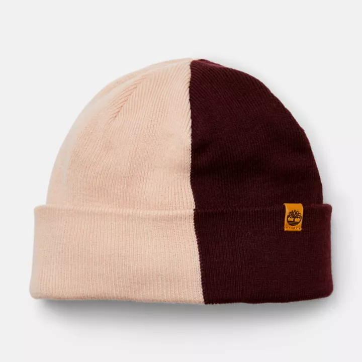 Colourblock Hat & Scarf Gift Set for Women in Pink