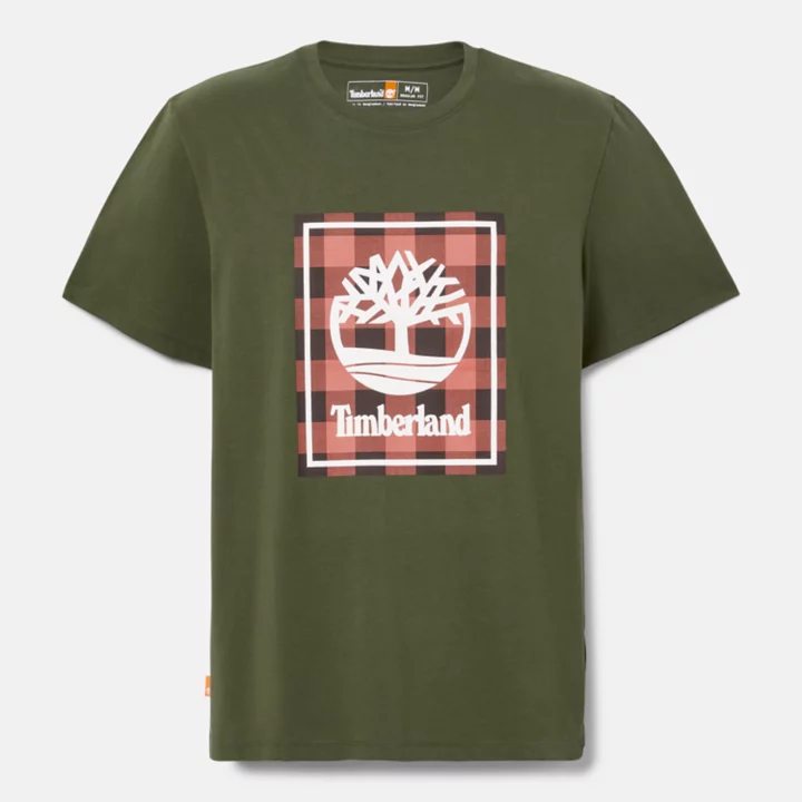 Short Sleeve Buffalo T-Shirt for Men in Dark Green