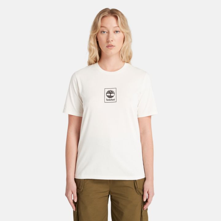 Stack Logo T-Shirt for Women in White