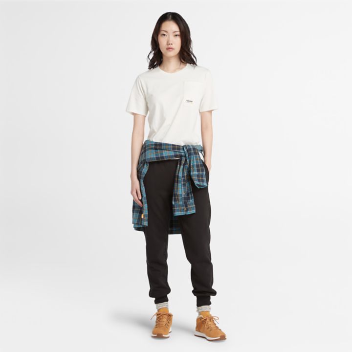 Angled Pocket T-Shirt for Women in White