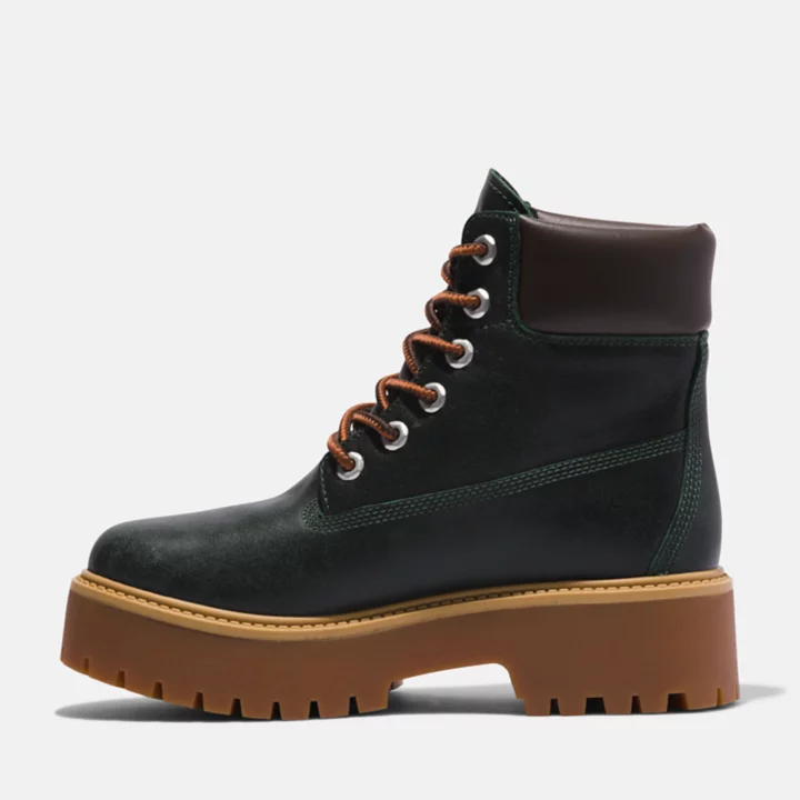 Stone Street Timberland Premium Platform Boot for Women in Dark Green