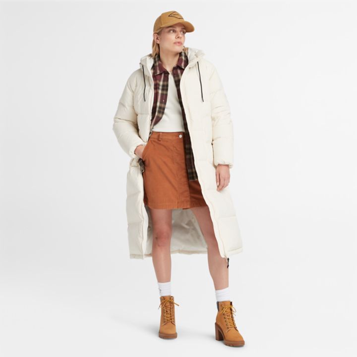 Long Sleeve Waffle T-Shirt for Women in White