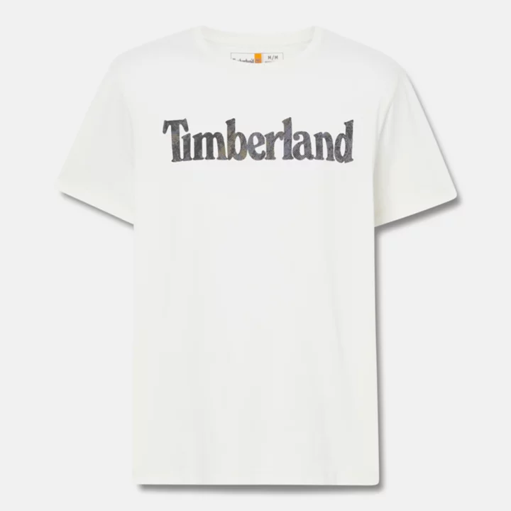 Camo Logo T-Shirt for Men in White