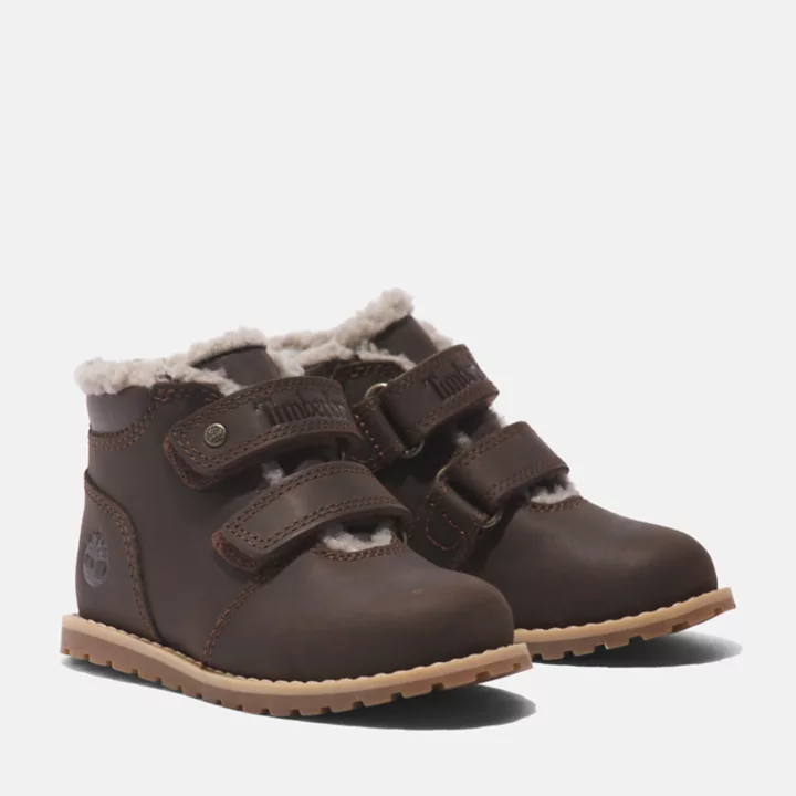 Pokey Pine Hook & Loop Boot for Toddler in Dark Brown