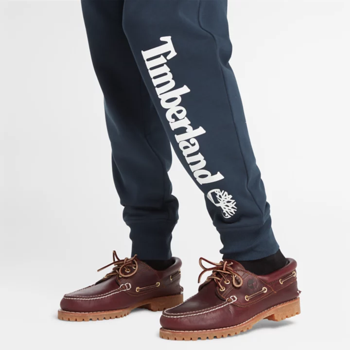 Logo Tracksuit Bottoms for Men in Navy