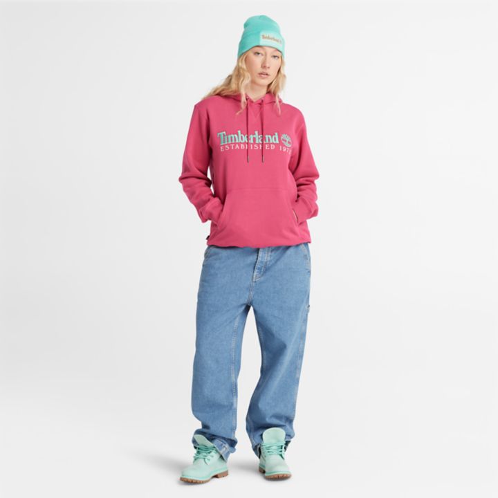 Timberland 50th Anniversary Hoodie Sweatshirt in Dark Pink