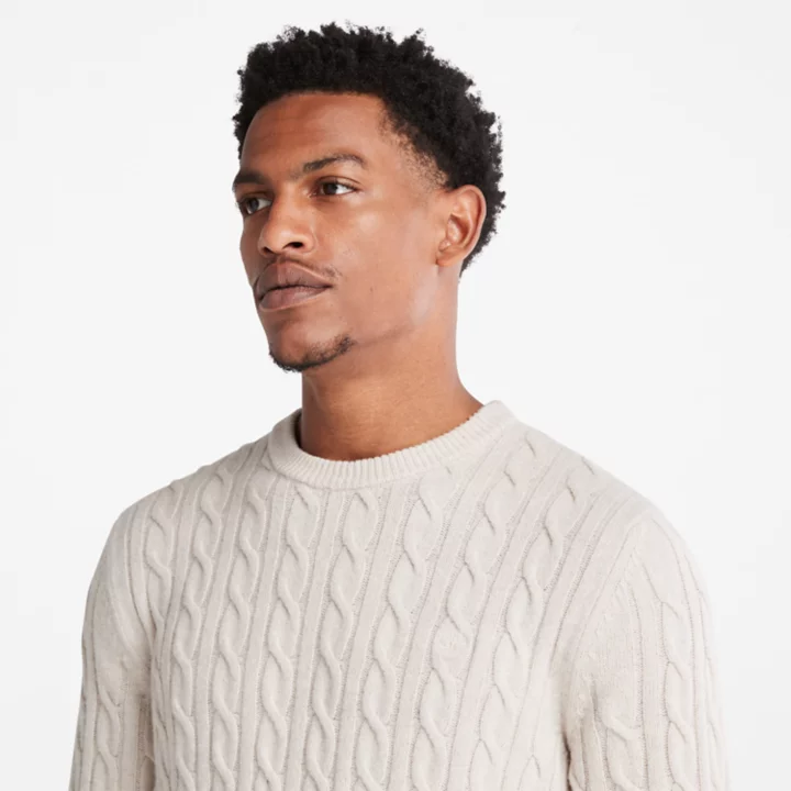 Phillips Brook Cable-knit Crew Jumper for Men in Beige