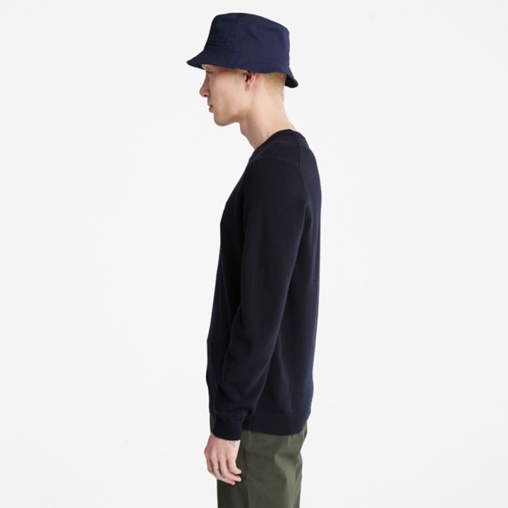 Cohas Brook Crewneck Jumper for Men in Navy