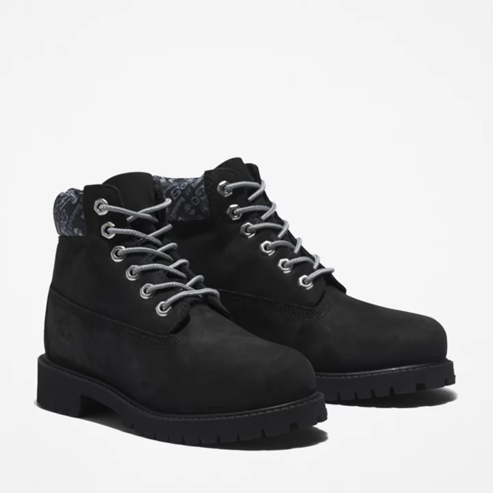 Timberland Premium 6 Inch Boot for Youth in Black