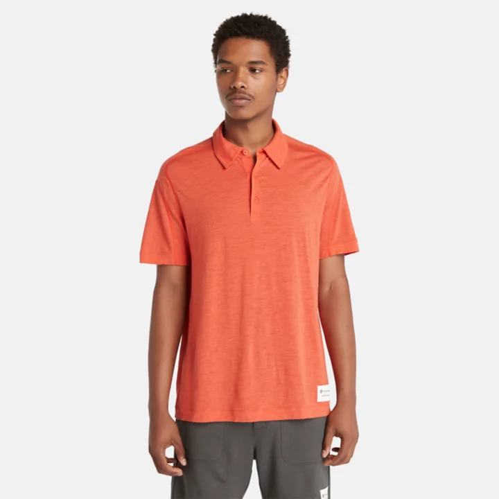 Timberland x Icebreaker Merino Linen Polo for Men in Orange
