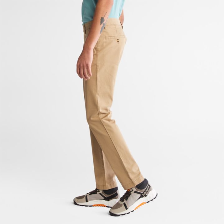 Sargent Lake Stretch Chino Trousers for Men in Khaki
