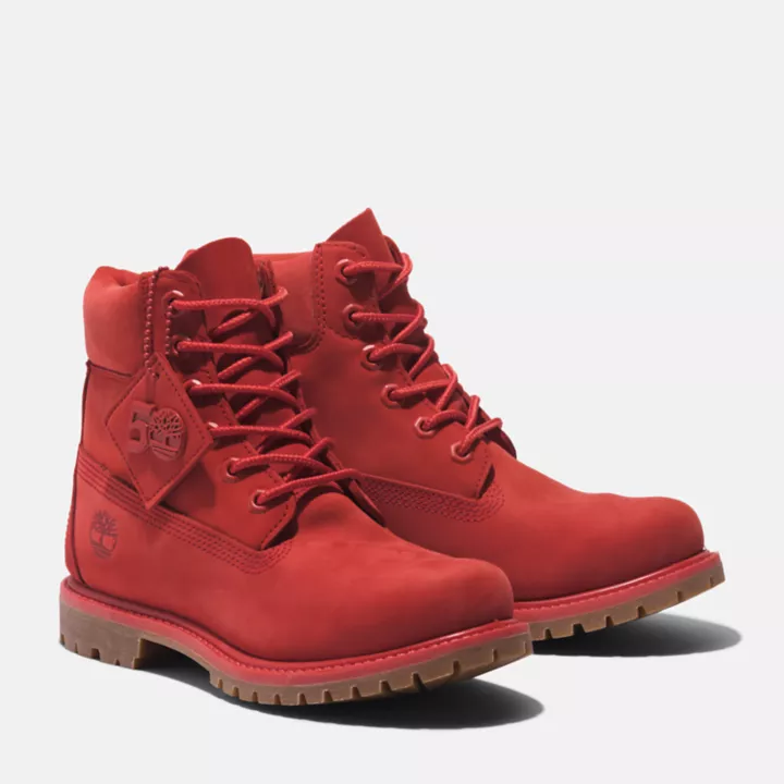 Timberland 50th Edition Premium 6-Inch Waterproof Boot for Women in Red