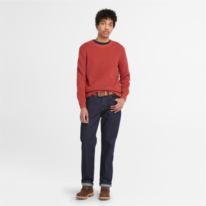 Tuck Crewneck Jumper for Men in Red