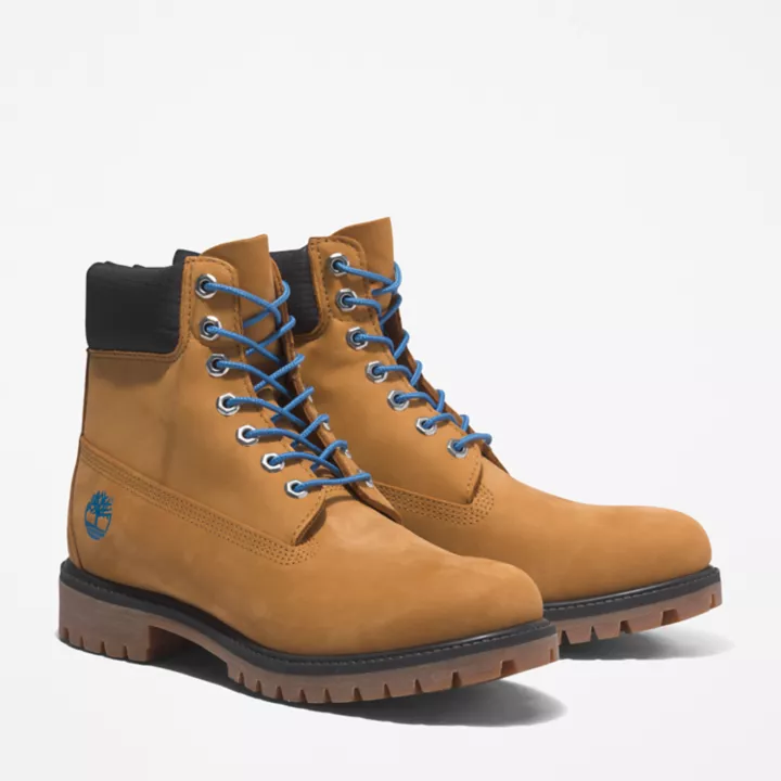 Bottine 6-inch Timberland Premium pour homme en jaune/bleu