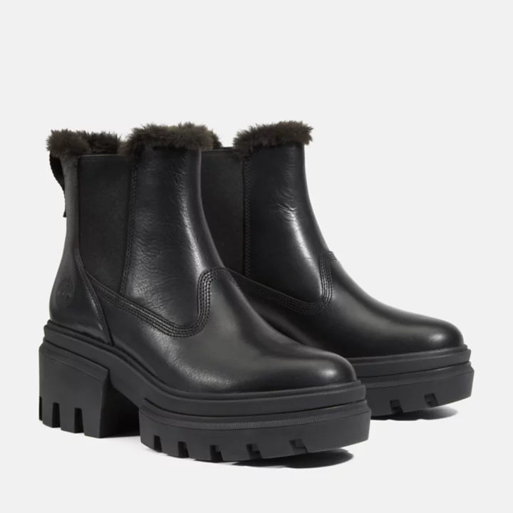Everleigh Warm Lined Chelsea Boot for Women in Black