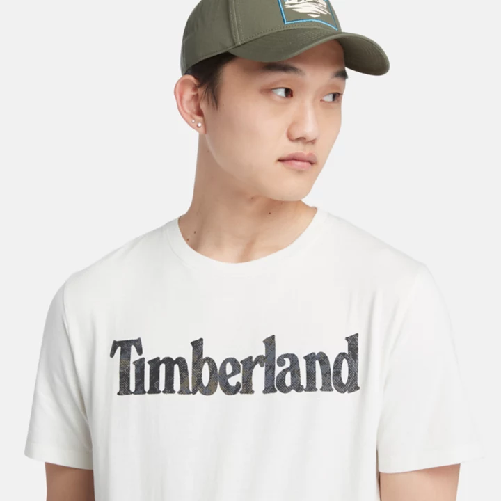 Camo Logo T-Shirt for Men in White