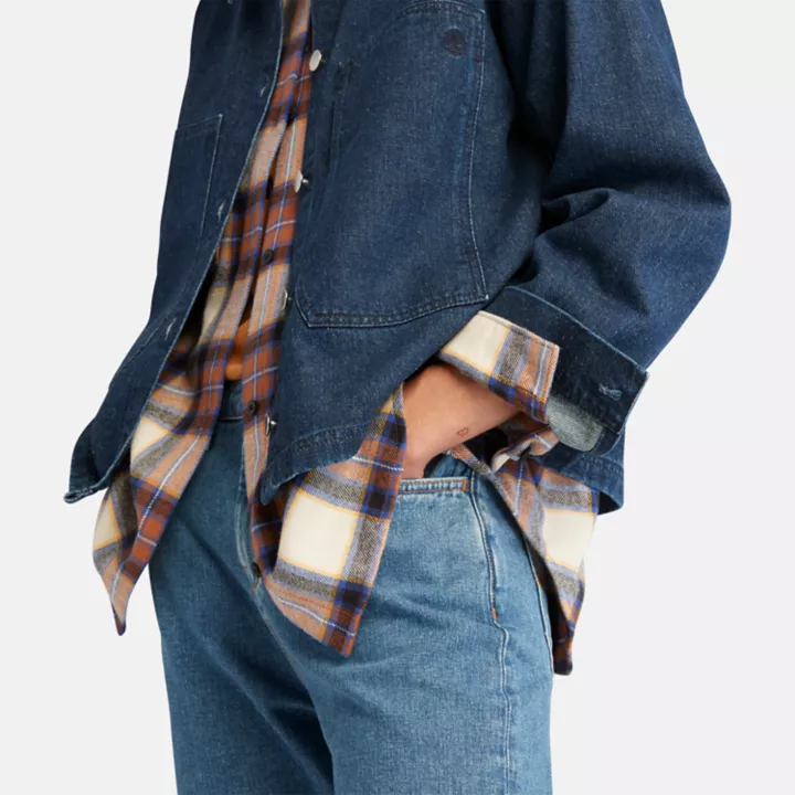 Chore Hemp Denim Jacket for Women in Dark Blue