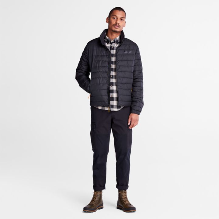 Axis Peak Quilted Jacket for Men in Black