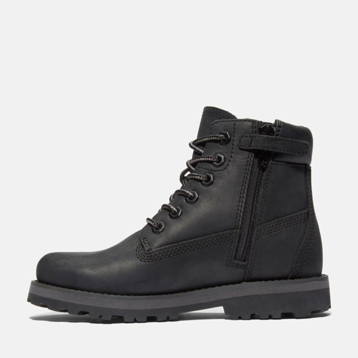 Courma 6 Inch Side-Zip Boot for Youth in Black