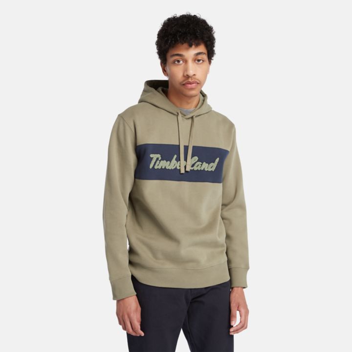 Cursive Hoodie for Men in Green