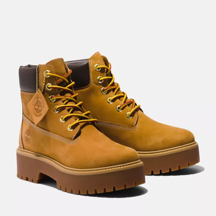 Stone Street Timberland Premium Platform Boot for Women in Yellow