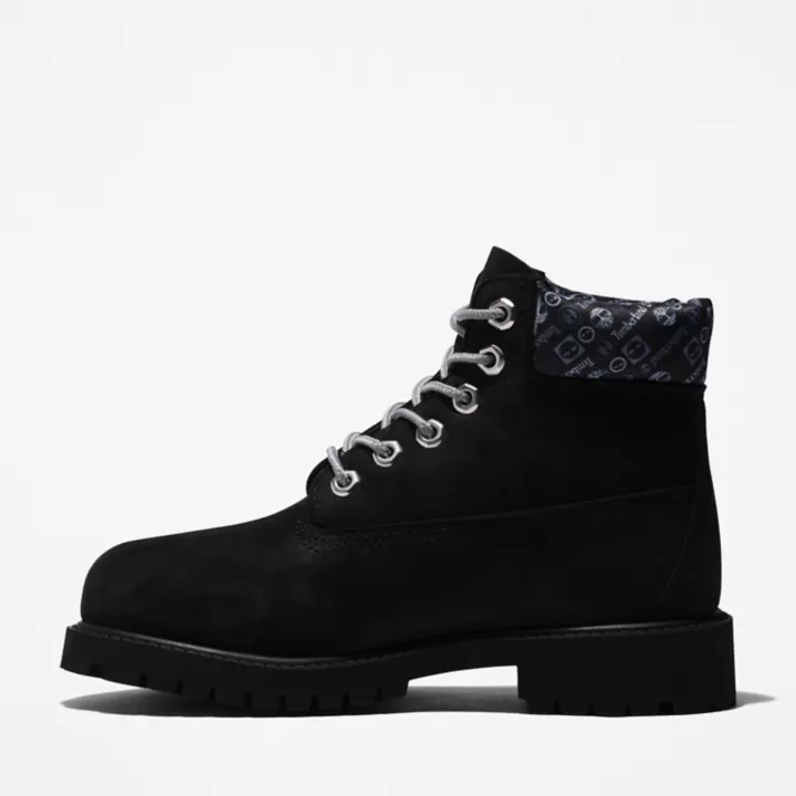 Timberland Premium 6 Inch Boot for Youth in Black