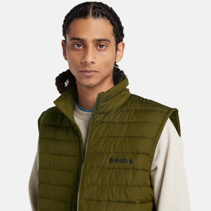 Axis Peak Water-Repellent Packable Gilet for Men in Green