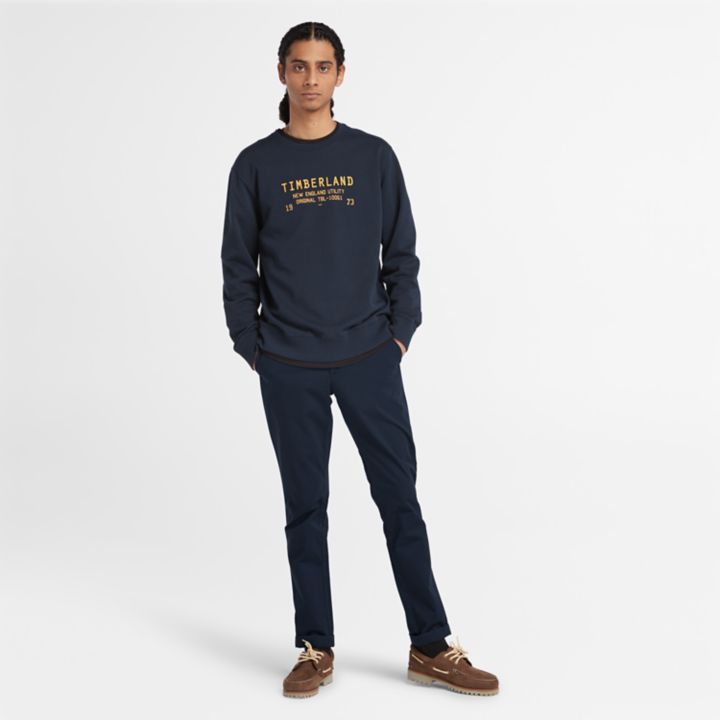 Sargent Lake Stretch Chino Trousers for Men in Navy