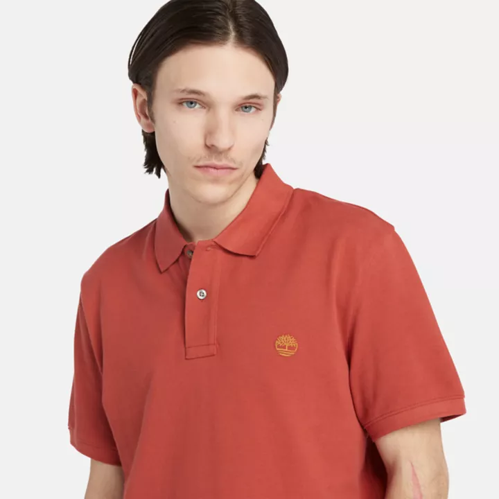 Millers River Pique Polo Shirt for Men in Red