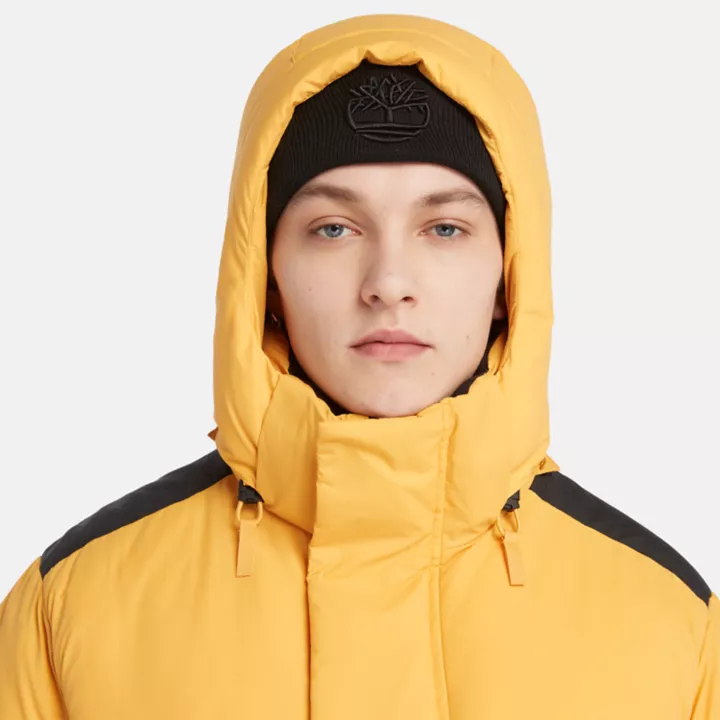 Puffer Parka for Men in Yellow