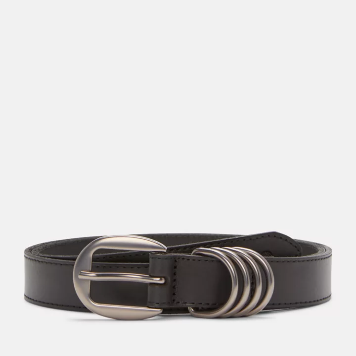 25mm D-Ring Keeper Belt for Women in Black
