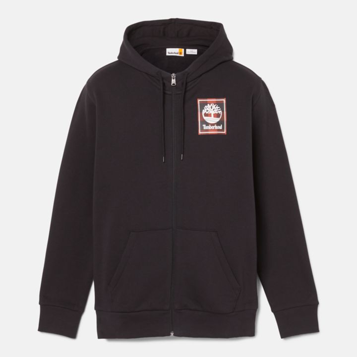 Buffalo Plaid Hoody Sweatshirt for Men in Black